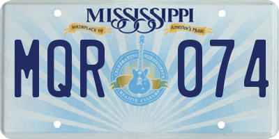 MS license plate MQR074