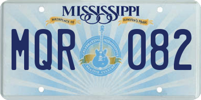 MS license plate MQR082