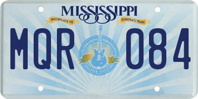 MS license plate MQR084