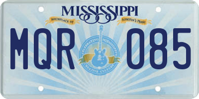 MS license plate MQR085