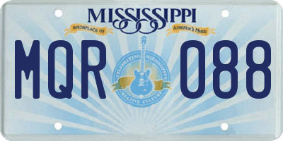 MS license plate MQR088