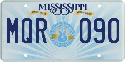 MS license plate MQR090