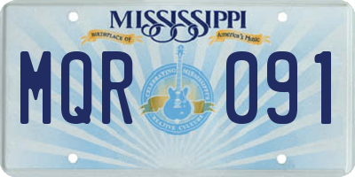 MS license plate MQR091