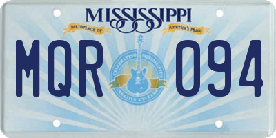 MS license plate MQR094