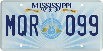 MS license plate MQR099