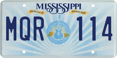 MS license plate MQR114