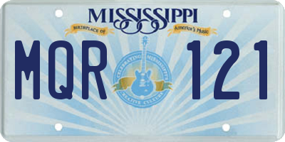 MS license plate MQR121