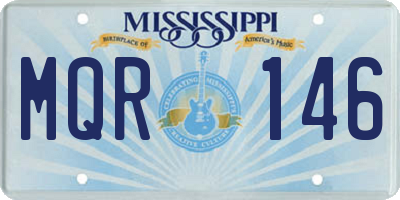 MS license plate MQR146