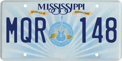 MS license plate MQR148