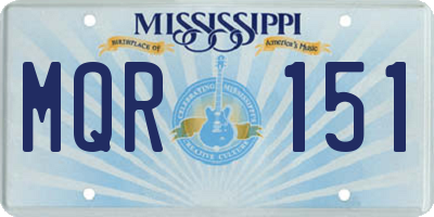MS license plate MQR151