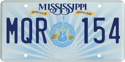 MS license plate MQR154