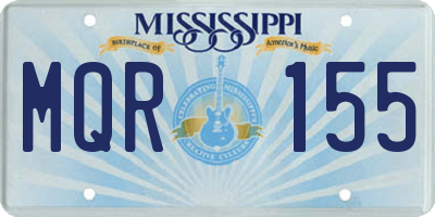 MS license plate MQR155