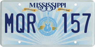 MS license plate MQR157