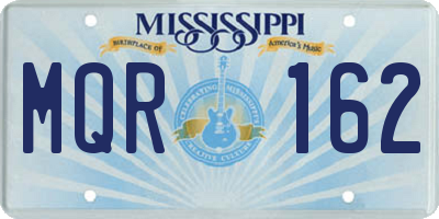 MS license plate MQR162