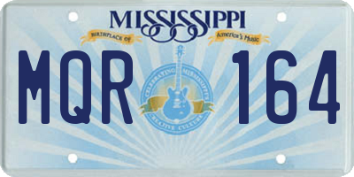 MS license plate MQR164