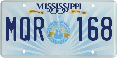 MS license plate MQR168