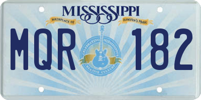 MS license plate MQR182