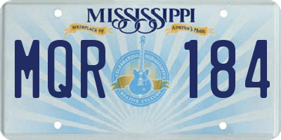 MS license plate MQR184
