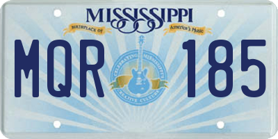 MS license plate MQR185