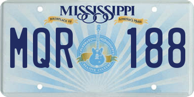 MS license plate MQR188