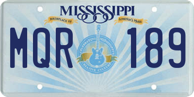 MS license plate MQR189