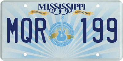 MS license plate MQR199