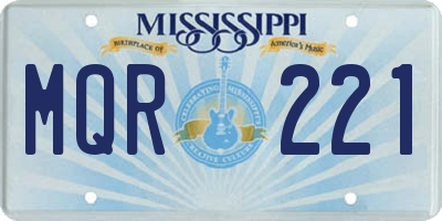 MS license plate MQR221