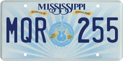 MS license plate MQR255