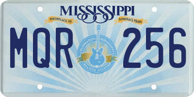 MS license plate MQR256