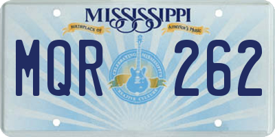 MS license plate MQR262