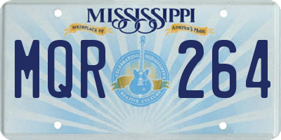 MS license plate MQR264