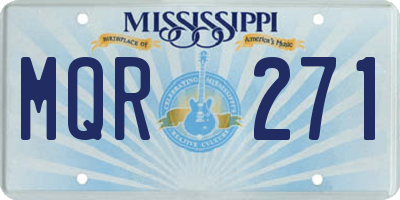 MS license plate MQR271