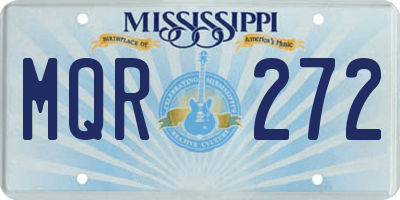 MS license plate MQR272