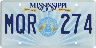 MS license plate MQR274