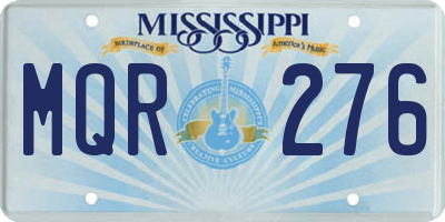 MS license plate MQR276