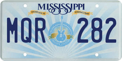 MS license plate MQR282