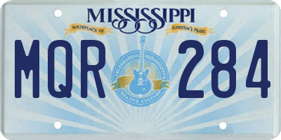 MS license plate MQR284