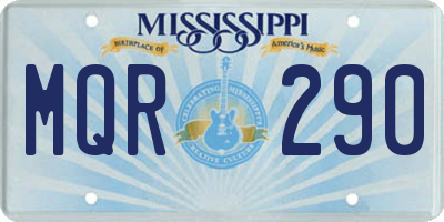 MS license plate MQR290