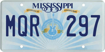 MS license plate MQR297