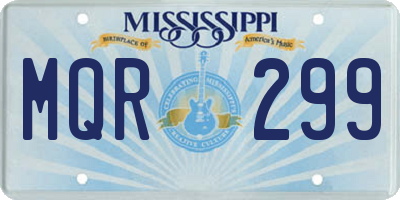 MS license plate MQR299