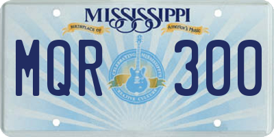 MS license plate MQR300