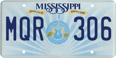 MS license plate MQR306