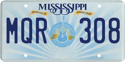 MS license plate MQR308
