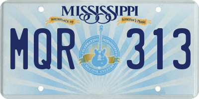 MS license plate MQR313