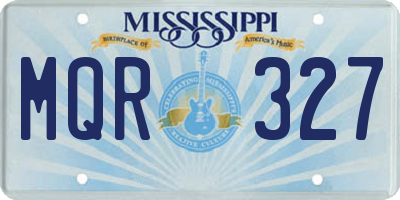 MS license plate MQR327