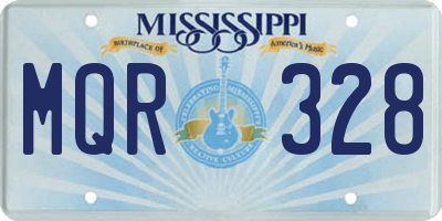 MS license plate MQR328
