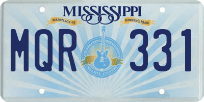 MS license plate MQR331