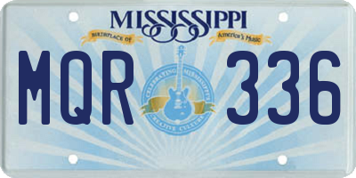 MS license plate MQR336