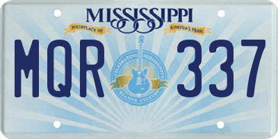 MS license plate MQR337