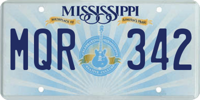 MS license plate MQR342